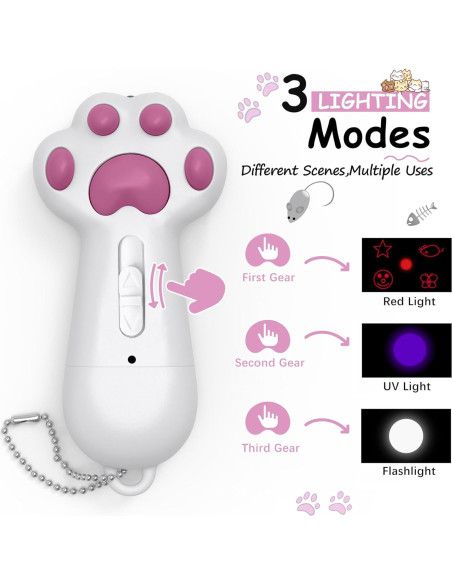 FYNIGO Juguete Interactivo para Gatos y Perros 7 en 1 USB