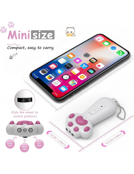 FYNIGO Juguete Interactivo para Gatos y Perros 7 en 1 USB