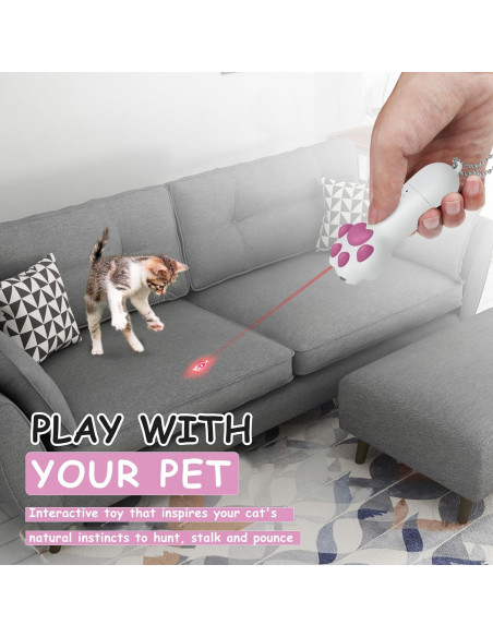 FYNIGO Juguete Interactivo para Gatos y Perros 7 en 1 USB