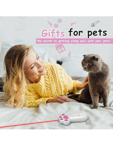 FYNIGO Juguete Interactivo para Gatos y Perros 7 en 1 USB