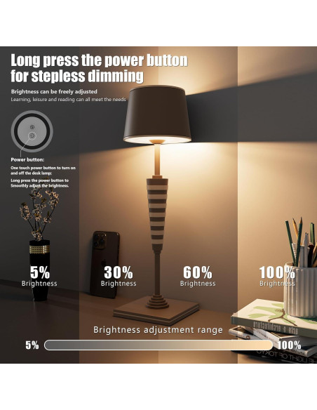 Lámpara de mesa inalámbrica Timjorman FY-01 8000mAh