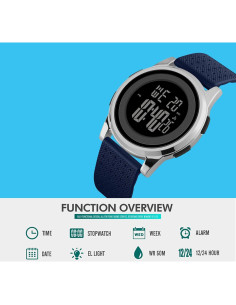 Reloj Digital YUINK Unisex Acero Inoxidable Impermeable 2