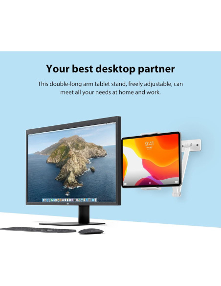 Soporte de Pared BEWISER para Tabletas 4.7-12.9" Ajustable