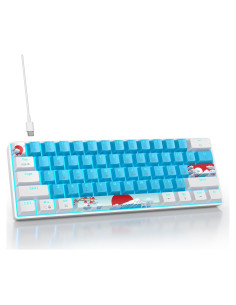 Teclado Mecánico Compacto CDTech 61 Teclas RGB Azul