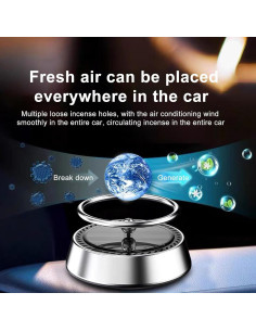 Ambientador de Auto Cuteam Solar Esférico Plata 8cm 2