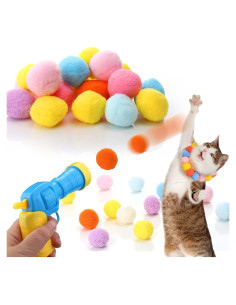Lanzador de Pelotas para Gatos Aiersa con 20 Pelotas
