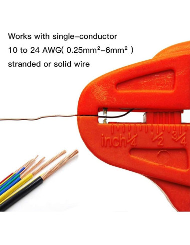 Destripador de Cables Automático BOENFU 2 en 1 Rojo 17.78 cm