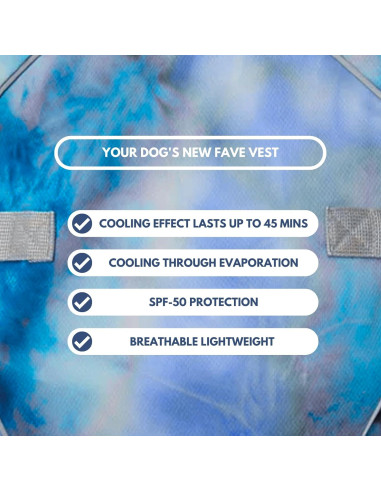 Chaleco Refrigerante para Perros Spark Paws 3XL Azul Hielo