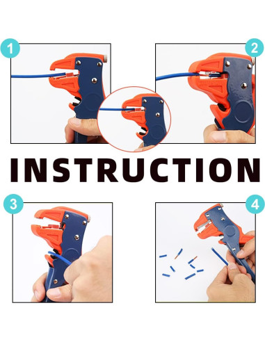 Destripador de Cables Automático BOENFU 2 en 1 Rojo 17.78 cm