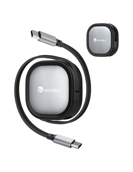 Cable Retráctil USB C 60W Meenova para iPhone 15 y MacBook