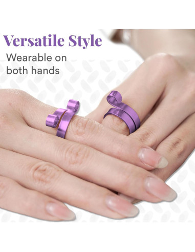 Anillo de Tensión de Crochet Ajustable SET 4 - Regalo Útil