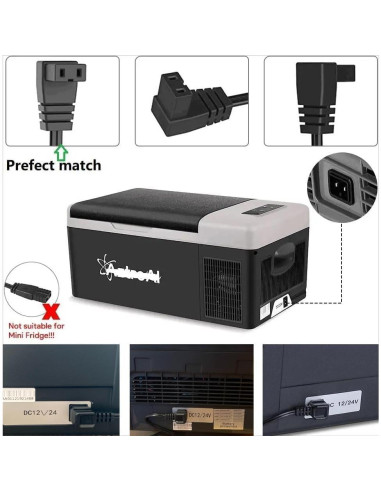 Cable de alimentación 3M para nevera de coche 12V/24V