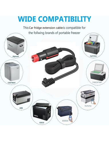 Cable de alimentación 3M para nevera de coche 12V/24V
