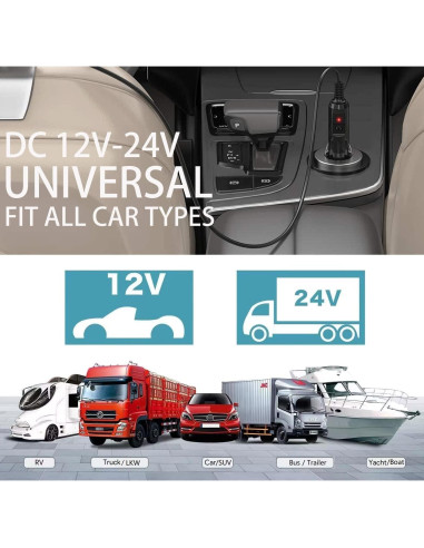 Cable de alimentación 3M para nevera de coche 12V/24V