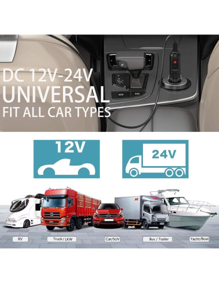 Cable de alimentación 3M para nevera de coche 12V/24V