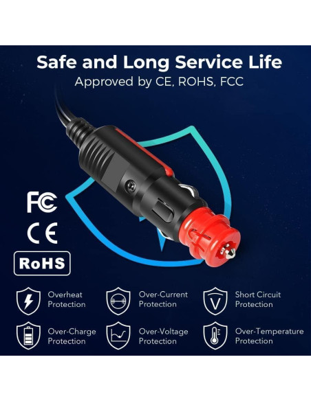 Cable de alimentación 3M para nevera de coche 12V/24V