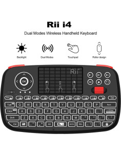 Teclado Bluetooth Rii i4 Mini Retroiluminado con Touchpad 2