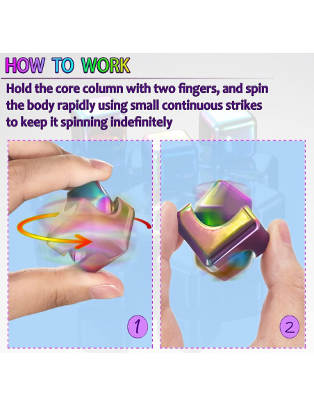 Cubo Fidget Spinner Dr.Kbder Metal 12cm Juguete Antiestrés