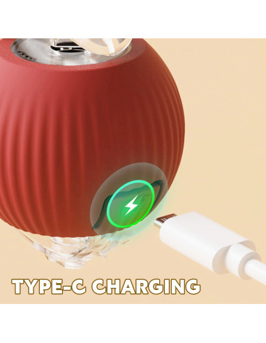 Bola Interactiva Chewie Viral para Perros y Gatos - Rojo