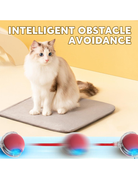 Bola Interactiva Chewie Viral para Perros y Gatos - Rojo