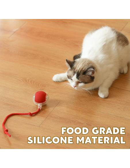 Bola Interactiva Chewie Viral para Perros y Gatos - Rojo