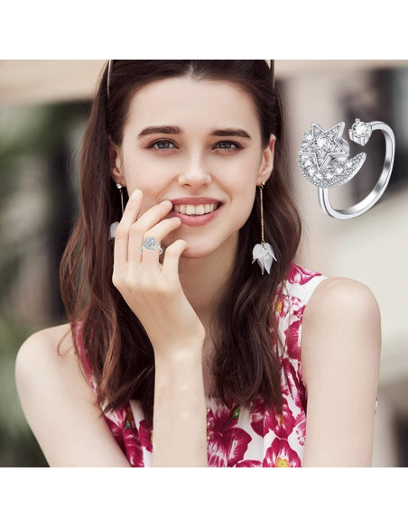 Juego de Anillos Fidget Honsny para Mujeres - 6 Estilos