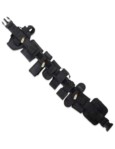 Cinturón Táctico Lsgoodcare Negro 10 en 1 Nylon 600D