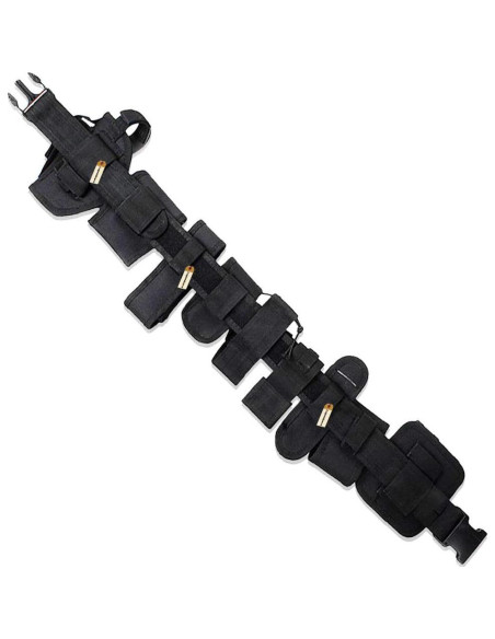 Cinturón Táctico Lsgoodcare Negro 10 en 1 Nylon 600D