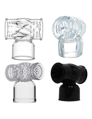 4 Accesorios de Silicona para Masaje Eléctrico Mini Hitachi