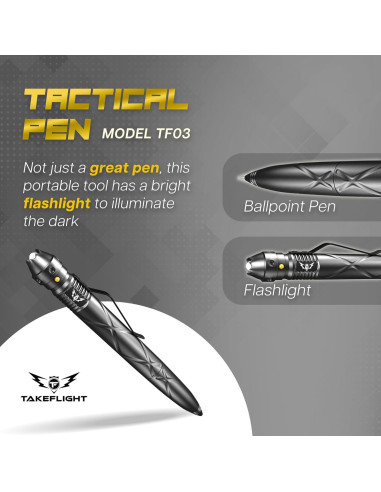 Bolígrafo Táctico TF TAKEFLIGHT - Multi-Herramienta EDC