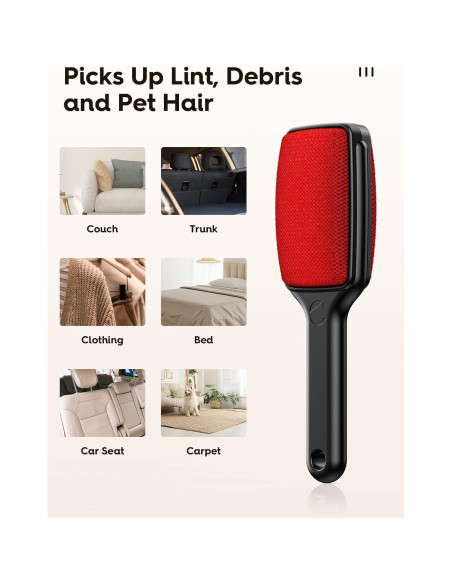 Cepillo Quitapelusas VASSON Doble Cara Reutilizable 2 Piezas