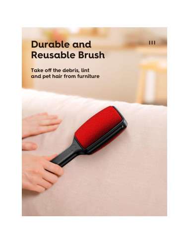 Cepillo Quitapelusas VASSON Doble Cara Reutilizable 2 Piezas