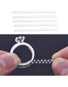 Medidor de Tamaño de Anillo 12PCS Adaptador TPU Transparente 2