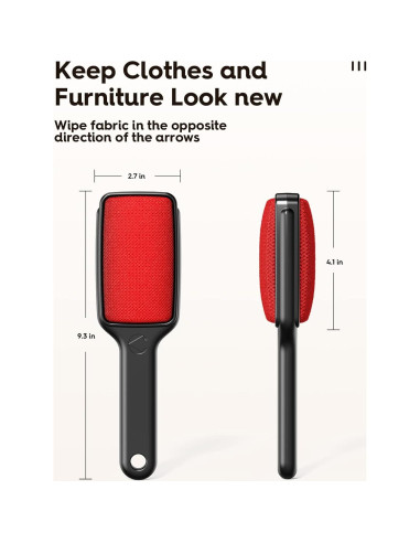 Cepillo Quitapelusas VASSON Doble Cara Reutilizable 2 Piezas