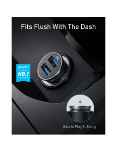 Cargador de Coche Anker 320 24W Doble USB Negro 2