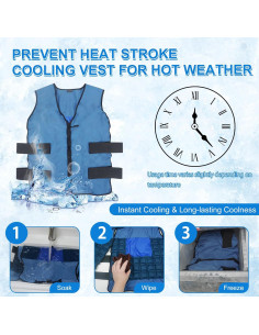 Chaleco Enfriamiento Instantáneo Unisex S-5XL con Hielo 2