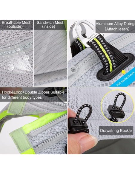 Chaleco Refrigerante para Perros SGODA Grande Gris Verde