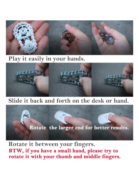 Cadena Fidget Sprocket Wewinn Dorado 60x36x12 mm EDC