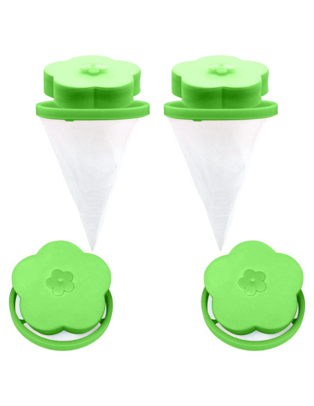 Capturador de pelusa NEIJIANG 4 piezas verde para lavadora