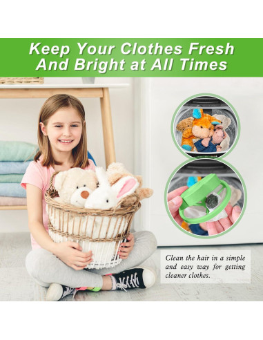 Capturador de pelusa NEIJIANG 4 piezas verde para lavadora