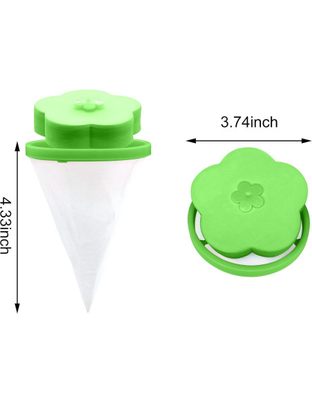 Capturador de pelusa NEIJIANG 4 piezas verde para lavadora