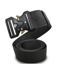 Cinturón Táctico SHAVIT Nylon Militar 3.8 cm Negro