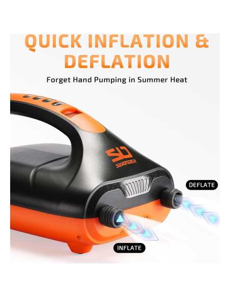 Bomba de Aire Eléctrica Swonder 20PSI para Paddle y Kayak