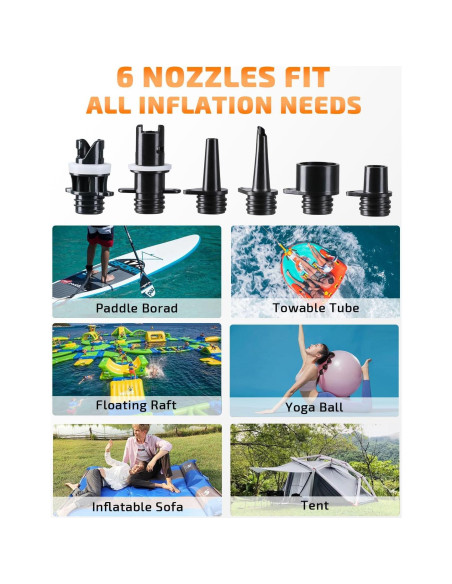 Bomba de Aire Eléctrica Swonder 20PSI para Paddle y Kayak