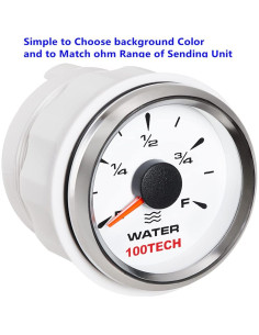 Medidor de Nivel de Agua 100TECH Blanco 0-190ohm para Barcos 2
