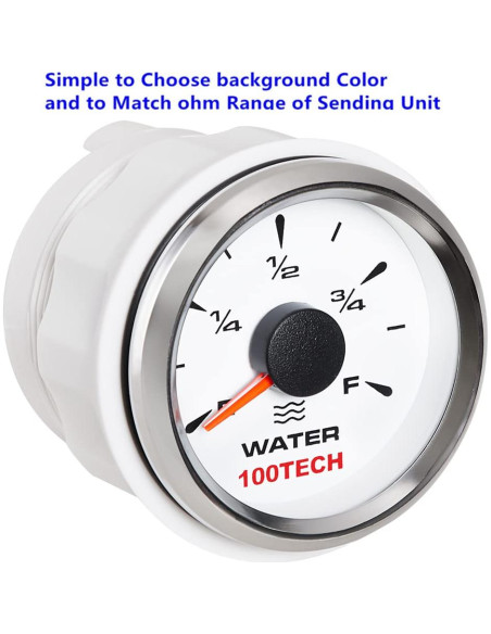 Medidor de Nivel de Agua 100TECH Blanco 0-190ohm para Barcos
