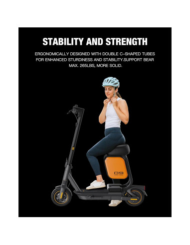 Asiento de Scooter STIO para Ninebot MAX G2 G65 con Bolsa 10L