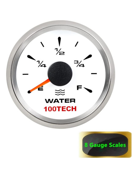 Medidor de Nivel de Agua 100TECH Blanco 0-190ohm para Barcos