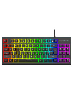 Teclado Gaming GOWENIC RGB USB Ergonómico 87 Teclas