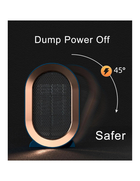 Calentador Eléctrico Tenhitoys 1200W Portátil para Oficina